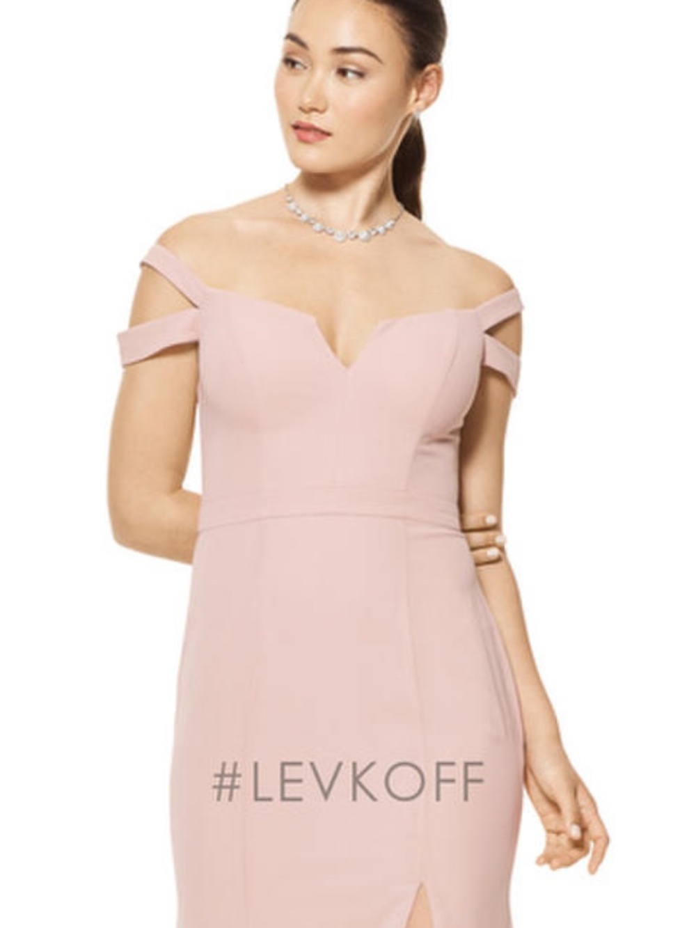 NWT BILL LEVKOFF FROST ROSE GOWN SIZE 8